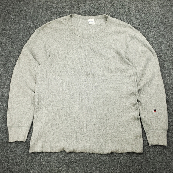 Vintage 90s Champion Thermal Shirt Mens Large Ribbed Baselayer Long Sleeve USA - Picture 8 of 8